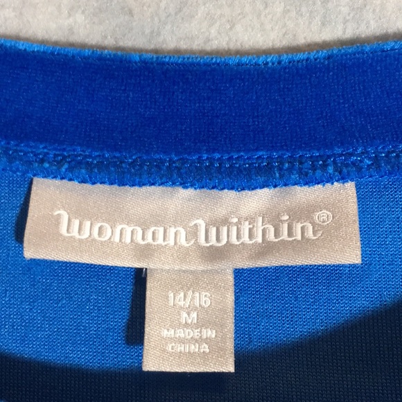 WOMAN WITHIN Comfy Cozy Snuggly Warm Oversized Relaxed Fit Rich Velour Sweater - Picture 14 of 16